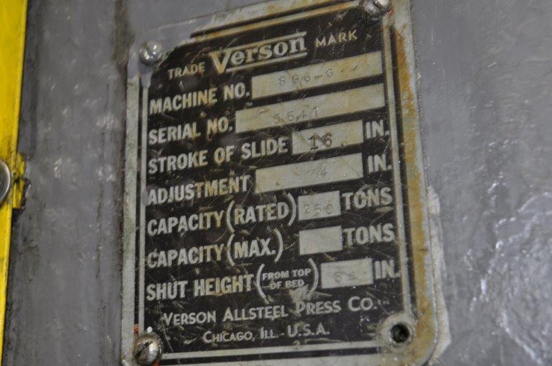 1945 VERSON 5541 Press Room, Gap Frame | Gulf Coast Machinery, LLC